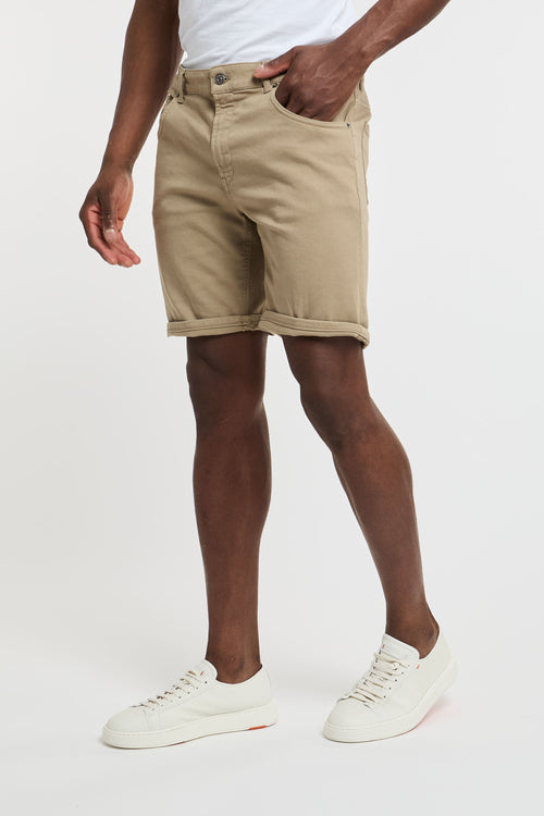 Dondup Derick Beige Cotton Bermuda Shorts