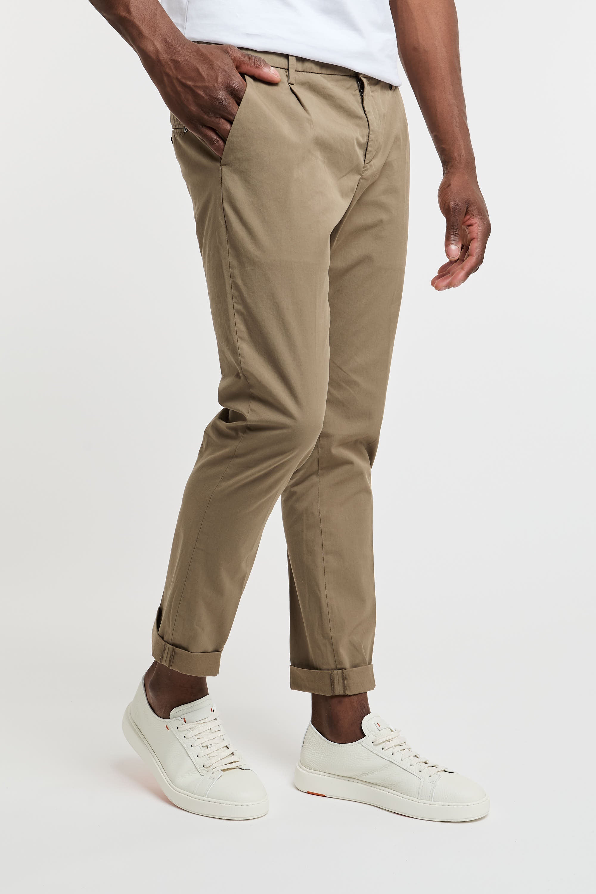 Dondup Gaubert Cotton Trousers in Brown-1
