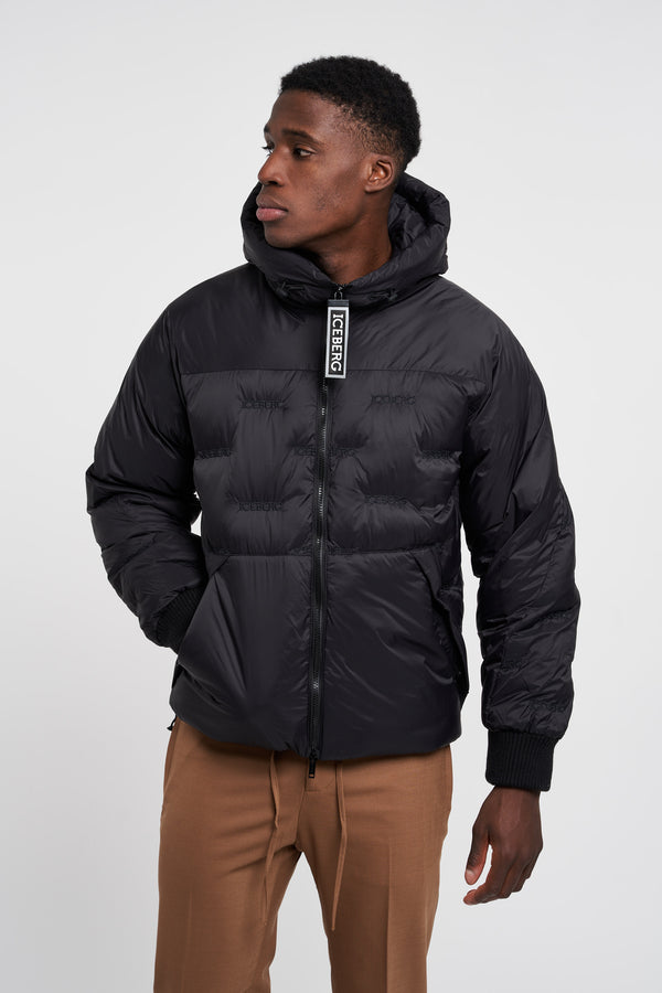 Iceberg Padded Jacket with Hood Nylon Black - 1