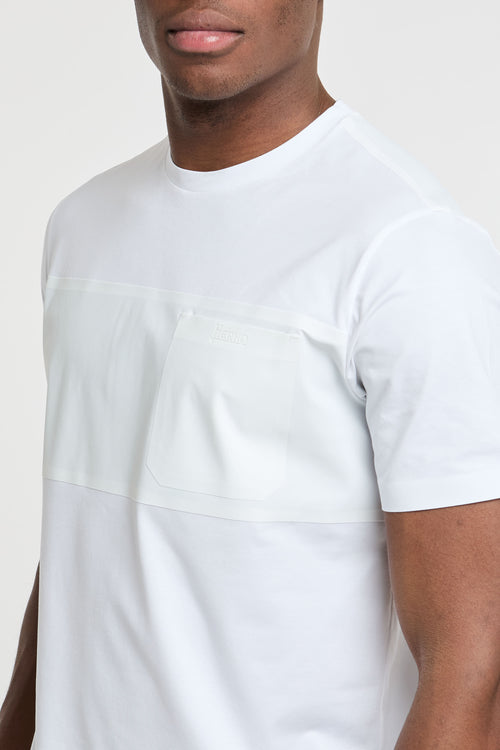 Herno T-Shirt Jersey aus Stretch-Baumwolle mit Polyamid Elastan Weiß-2