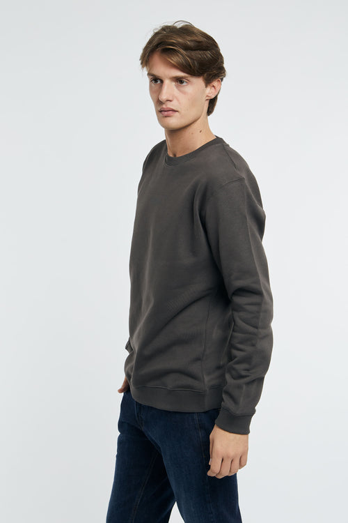 Dondup Sweatshirt with Central Logo in Gray Cotton-2