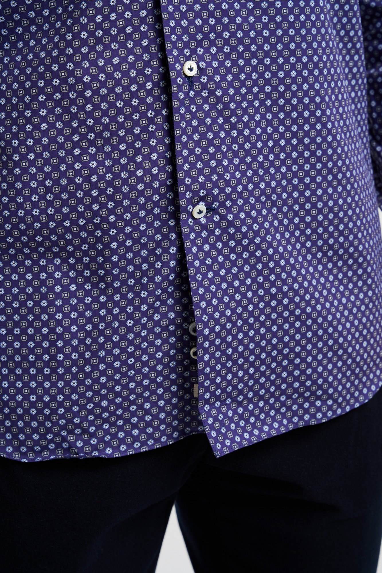 Alessandro Gherardi Blue Cotton Shirt-6