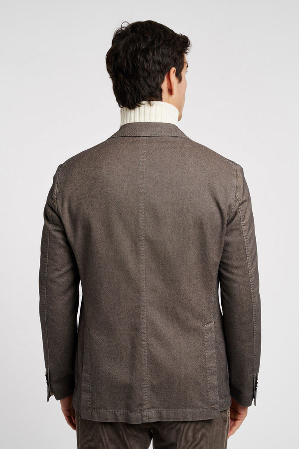 L.B.M. 1911 Single-breasted Cotton Jacket in Taupe - 2