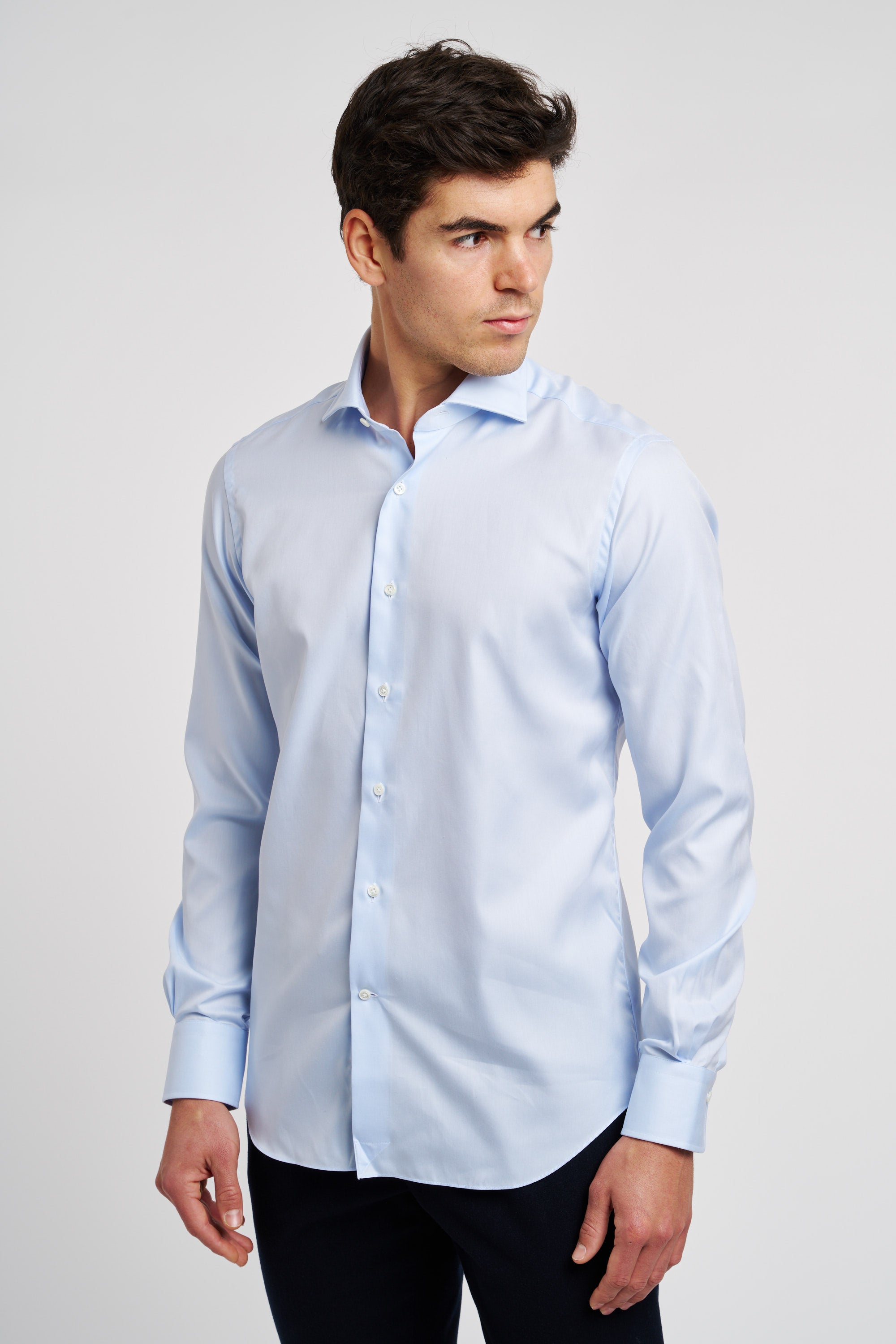 Alessandro Gherardi Hemd aus blauer Baumwolle - 4